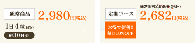 通常購入と定期購入のショッピングカート