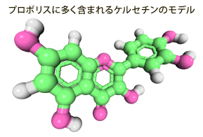プロポリスに多く含まれるケルセチンのモデル